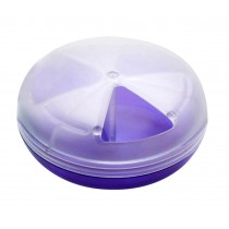 3 Slots Plastic Pills/Vitamins Box Multi-Purpose Organizer Purple Set of 2