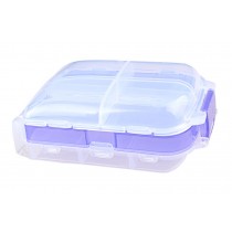 Mini Portable 8-Slot Pills/Vitamins Box Multi-Purpose Organizer Purple