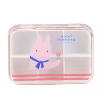 Set of 2 Lovely Pill Box Pill Cases Pill Organiser Rabbit Pink