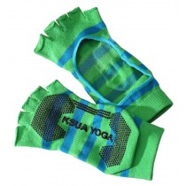 Half Backless Socks Yoga Socks Socks For Women Sport Socks Green
