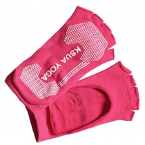 Half Backless Socks Yoga Socks Socks For Women Sport Socks Rose Red