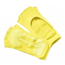Half Backless Socks Yoga Socks Socks For Women Sport Socks Yellow