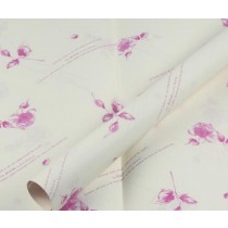 20 Sheets Wrap Paper Rose-carmine Floral Packaging Materials