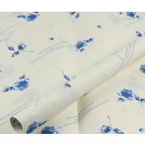 20 Sheets Floral Wrap Paper Blue Chic Packaging Materials