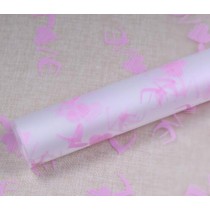 20 Sheets Pink Packaging Translucent Frosted Plastic Wrap Paper [Love]