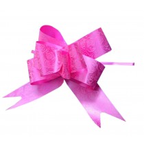 60PCS Gift Wrap Ribbons, Rose Pattern Pull String Ribbons [Rose-carmine]
