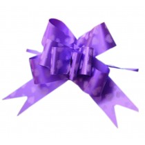[Purple, Heart] Gift Wrap Party Decoration Pull String Bows/Ribbons, 60PCS