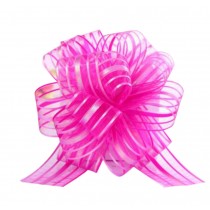 Set of 6, Decorative Pull String Ribbons Wedding/Party Supplies [Rose-carmine]