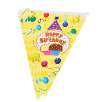 Set of 2 Party Banners Birthday Party Flags Decor [Cap & Cake]