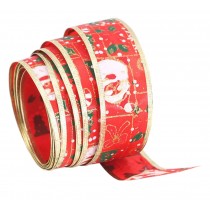 Ribbon for Christmas Gift Wrapping Colorful Christmas Tree Decor [Red]