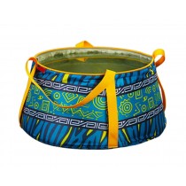 Portable Bucket Foldable Washbasin Travel Washtub Blue