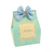 Set of 10 Wedding Festival Candy Paper Bag/Chocolate Box/Gift Carrier Blue