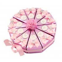 A Set of 10 PCS Wedding Festival Candy Bag/Chocolate Box/Gift Carrier Pink Cake