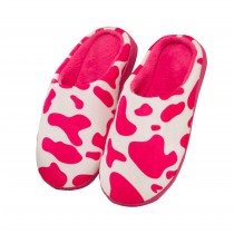 Woman Winter Slippers Lovely Cows Print Warm Slippers