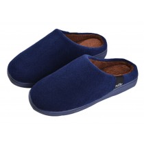 Winter Cotton Slippers Male More Household Indoor Warm Slippers Navy Blue