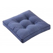 [Dark Blue] Square Seat Cushion Floor Pillow Thickened Chair Pad Tatami