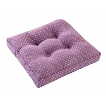 [Purple Dot] Square Seat Cushion Floor Pillow Thickened Chair Pad Tatami