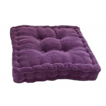 [Purple] Square Seat Cushion Floor Pillow Thickened Chair Pad Tatami