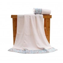 Cotton Bath Towels for Luxury Hotel Spa Home[Blue Rose]