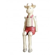 Cute Room Decorations Resin Crafts Creative Gift Bull with Pants
