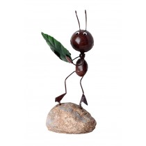 Mini Ant Craft/Art Statue Creative Model Desk Room Decoration [Leaf Taking]
