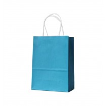 20Pcs Kraft Paper Bags Shopping Mechandise Retail Party Gift Bags Blue