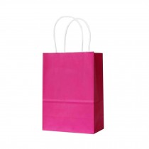 20Pcs Kraft Paper Bags Shopping Mechandise Retail Party Gift Bags Rose Red