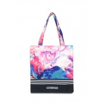Fashion Canvas Women's Cotton Print Tote Shopping Beach Bag Bright Colorful