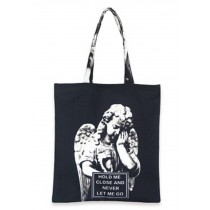 Canvas Women's Cotton Print Tote Shopping Beach Bag Vintage sculpture shoulder