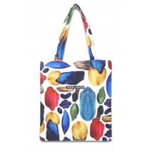 Canvas Women's Cotton Print Tote Shopping Beach shoulder Bag Colorful Stone
