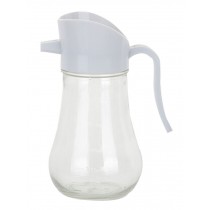 250ML Set Of 2 Creative Kitchen Oil / Vinegar Cruet Square Glass Bottle White