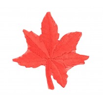 12PCS Embroidered Fabric Patches/Badges Sticker Iron Sew On Applique [Leaf Red]
