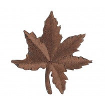 12PCS Embroidered Fabric Patches Sticker Iron Sew On Applique [Leaf Brown]