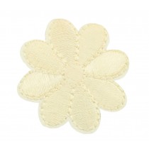 12PCS Embroidered Fabric Patches Sticker Iron Sew On Applique [Flower Yellow A]