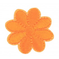 12PCS Embroidered Fabric Patches Sticker Iron Sew On Applique [Flower Yellow D]