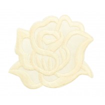 9PCS Embroidered Fabric Patches Sticker Iron Sew On Applique [Rose Yellow]