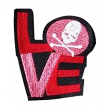 Set Of 2 Cloth Badge Affixed Patch Stickers Applique Patches (Love)