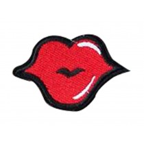 Set Of 2 Useful Cloth Badge Affixed Patch Stickers Applique Patches Red