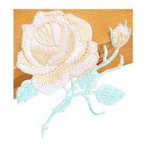 Set Of 2 Elegant Lace Embroidery Fabric Dticker Decorative Decals Khaki