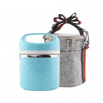 Stylish Portable Stainless Steel Lunch Box With Insulation Bag
