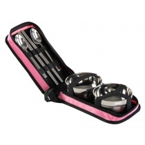 Camping Cooking Outdoor Travel Bag Tableware Stainless Pink A