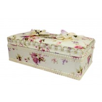 Pastoral Fabrics Floral Rectangular Boutique Tissue Box Holder [Long]