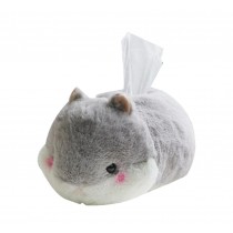 Creative Plush Dolls Tissue Boxes Tissue Containers Storage Shelves(Gray Mouse)