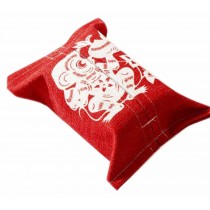 Convenient Cloth Toilet Paper Tissue Holder Storage Box Monkey Red