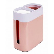 Convenient Plastic Toilet Paper Tissue Holder Box Pink