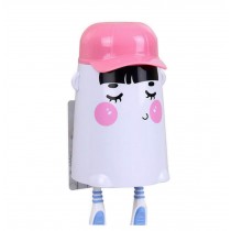 Creative Cartoon Wash Gargle Suit Cute Brushing Cup with Toothbrush Holder Pink