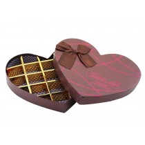 [Brown] Heart - shaped Candy Box DIY Chocolate Box  Decorative box