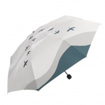 Fashion Creative Art Style Folding Vinyl Anti-UV Sun/Rain Umbrella Green