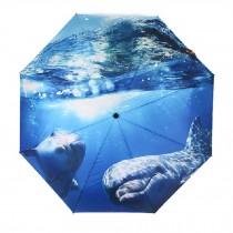 Creative Stereo Painting Design Travel/Going-out Automation Umbrella, Dolphin