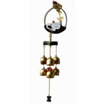 Indoor/Outdoor Decor Bronze Wind Chimes Wind Bells with 6 Bells, Style B